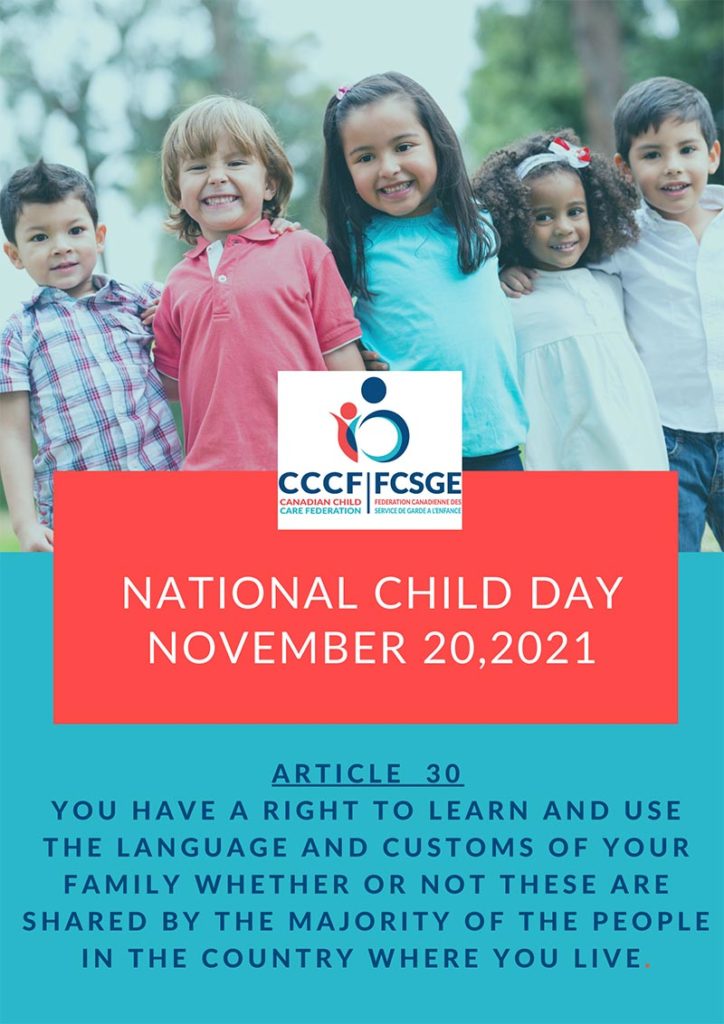 ovember 20th is National Child Day